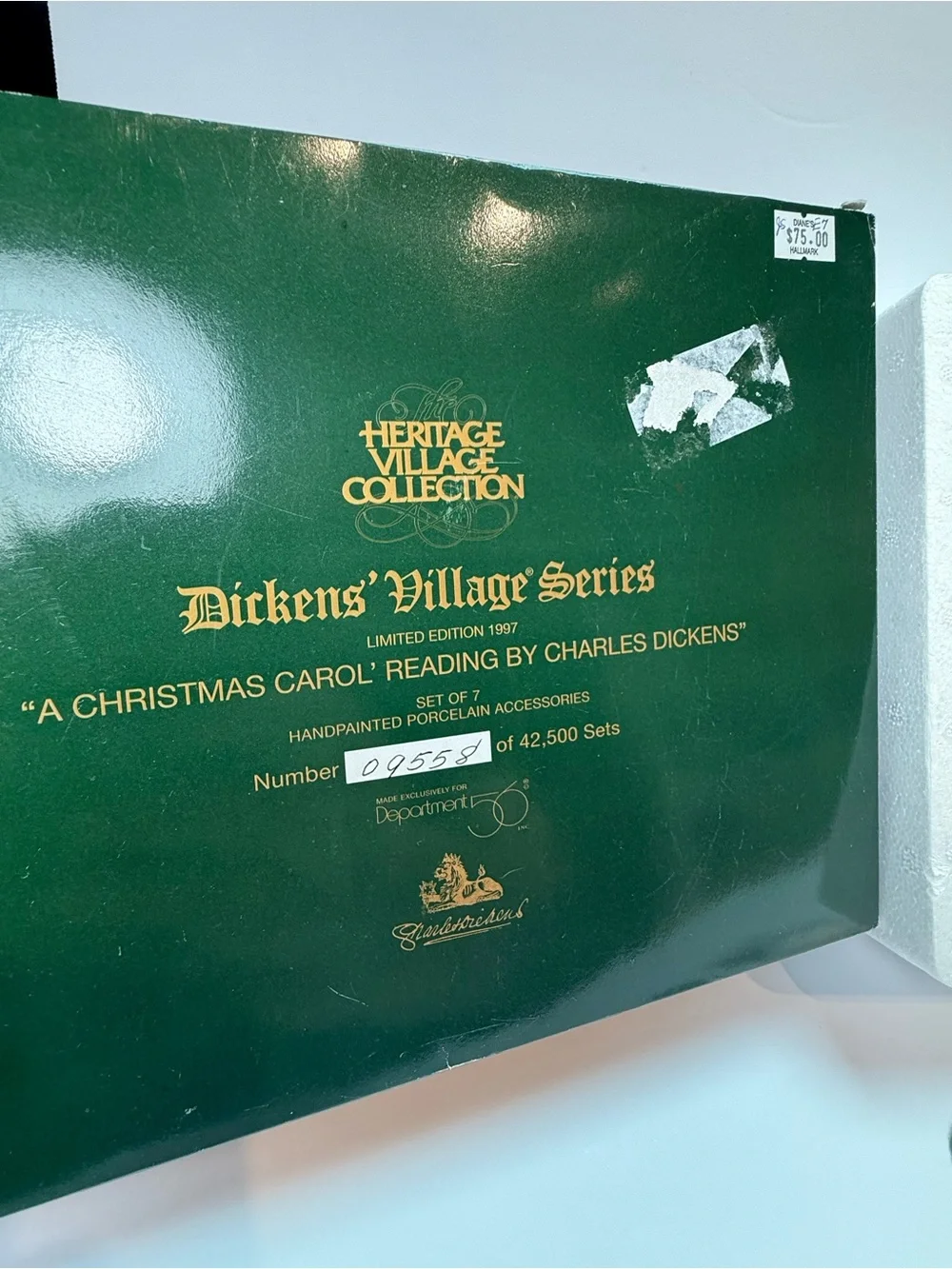 Department 56 Dickens Village A Christmas Carol Reading Set Limited Edition VTG